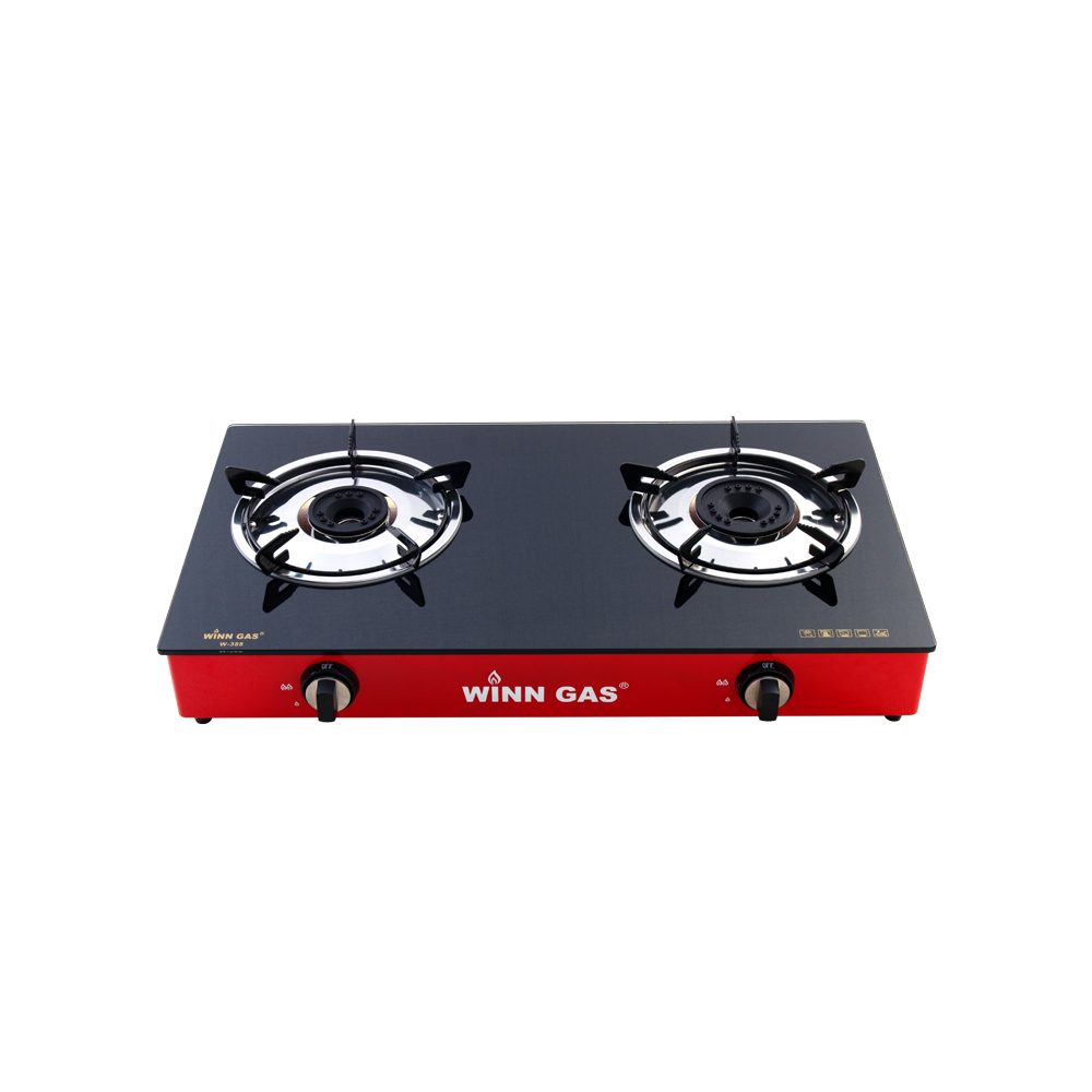 Glass Gas Stove W388 Red For LNG/ NG/ PGN