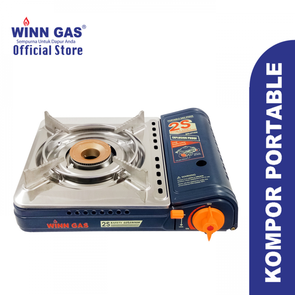 Portable Gas Stove Double Safety W2S - Blue Portable Gas Stove Double Safety W2S - Blue