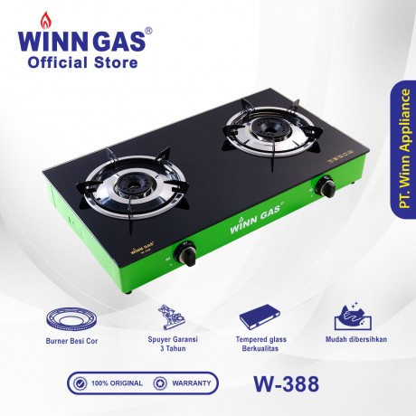 Glass Gas Stove W388 Green