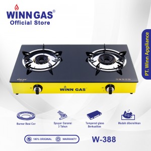 Glass Gas Stove W388 Yellow for LNG / NG / PGN